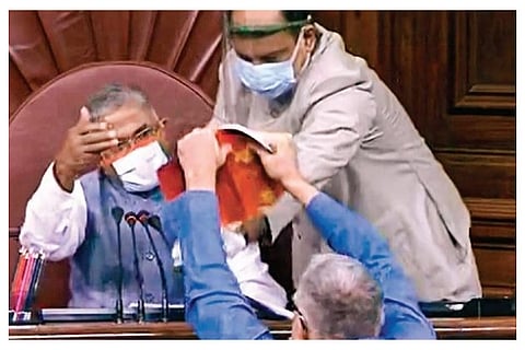 Rajya Sabha Deputy Chairman announces 24-hour fast in protest of unruly behaviour of MPs