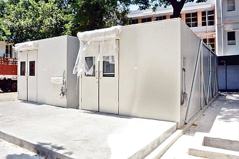 Each unit has a capacity to handle five beds