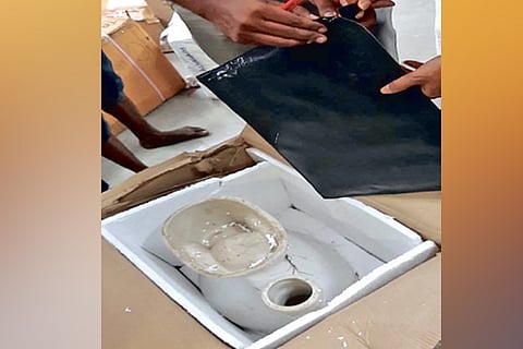 Drug kept inside the walls of boxes