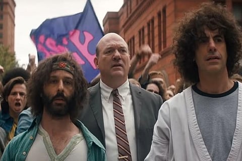 A still from The Trial of the Chicago 7