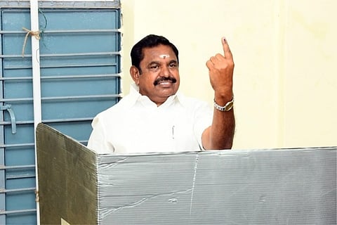 Tamil Nadu CM Palaniswami casts vote in Siluvampalayam
