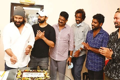 Dhruv surprises team Chiyaan 60 on Vikram’s b’day eve