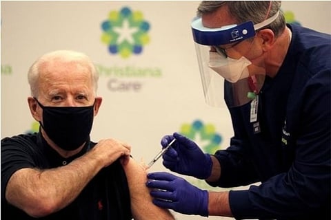File photo: Biden gets his vaccine jab