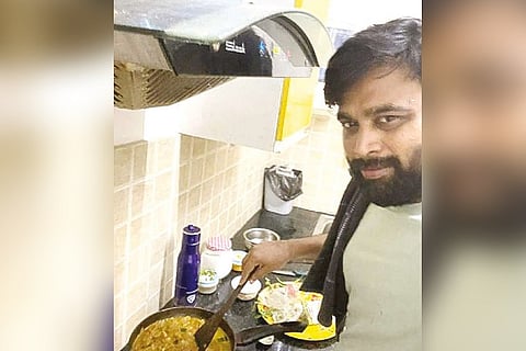 Sasikumar spent his Sunday cooking.