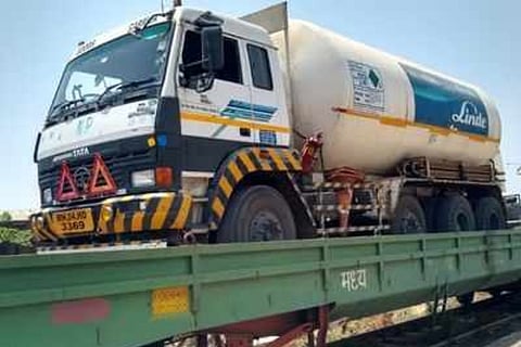 Five oxygen tankers reach Hyderabad from Odisha