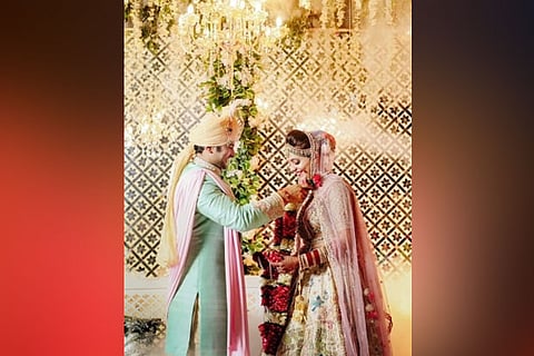 Sugandha Mishra and Sanket Bhosale share wedding picture