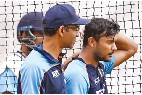 Opener Mayank out of first Test with concussion