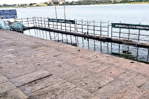 A deserted Ammamandapam on Aadi Perukku in Srirangam on Tuesday