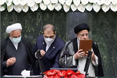 A still from Iran's new President's Swearing-in-ceremony (Credit: Reuters)