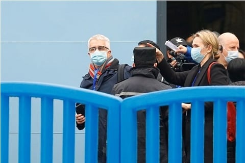 File photo: The WHO team that visited Wuhan lab