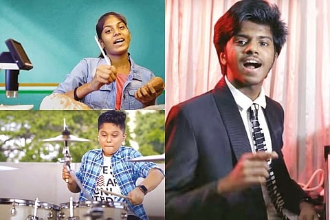 Clockwise from Top: Aswatha Biju; Lydian Nadhaswaram;Steven Samuel Devassy