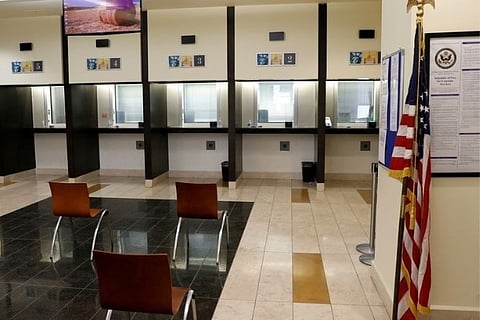 File photo: Reuters; US embassy in Kabul wears a deserted look