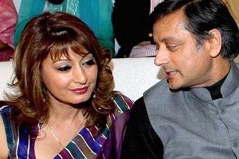 Sunanda Pushkar and Shashi Tharoor (File photo)