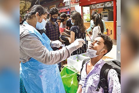 COVID testing in Bengaluru.