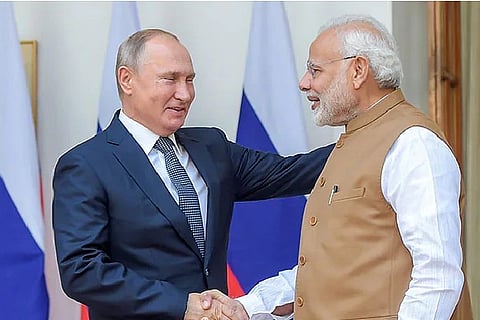Prime Minister Narendra Modi and Russia President Putin