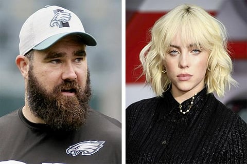 Jason Kelce and Billie Eilish