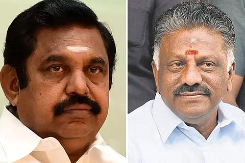 AIADMK coordinator O Panneerselvam and Leader of the Opposition Edappadi K Palaniswami