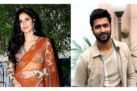 Katrina and Vicky Kaushal (Image Courtesy: ANI)