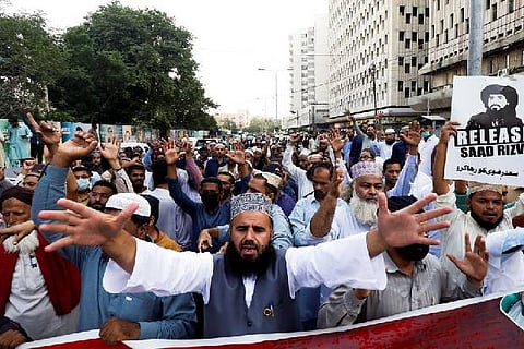 TLP protestors. File photo