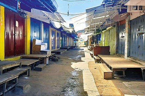 Shops shut in Ooty Municipality Market on Friday