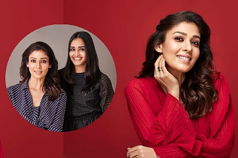Actress Nayanthara and Dr. Renita Rajan (right) and Nayanthara in 'The Lip Balm company' Post