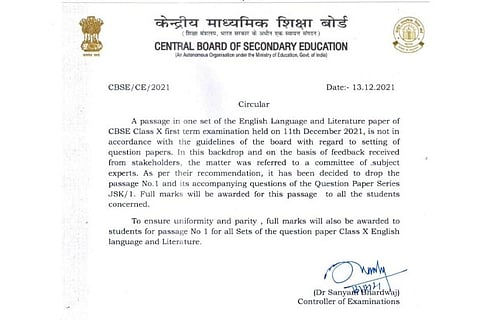 CBSE Circular