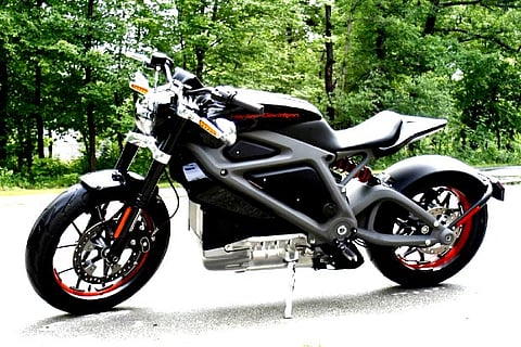 Harley-Davidson's electric motorcycle at the company's research facility in Wauwatosa
