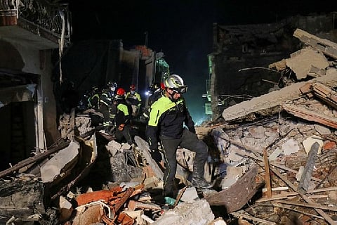 Rescue operations conducted to search for the victims. Image Courtesy: Reuters