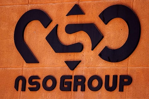 The logo of Israeli cyber firm NSO Group seen at one of its branches (Image credit: Reuters)