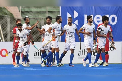 The Indian men's hockey team (Image source: Twitter/Hockey India)