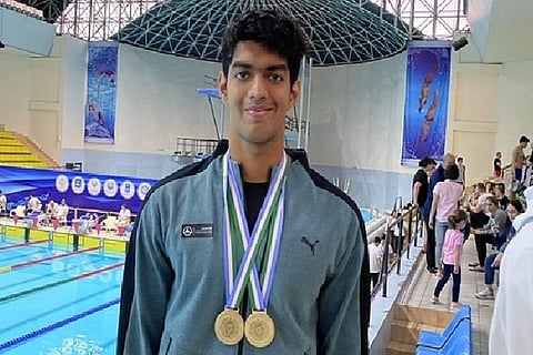 Indian swimmer Srihari Nataraj (Image Source: Twitter)