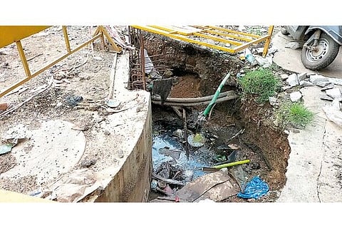 GCC completed construction of a new drain but the contractor failed to remove obstructions