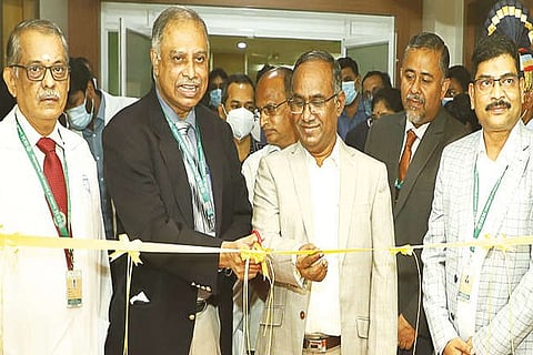Dr A Ravikumar, Dr S Ponnusamy, Dr A Sundaram opening the new clinical trials and research centre