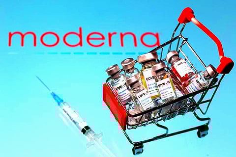 The Moderna data are based on lab tests using blood sera from 20 booster recipients