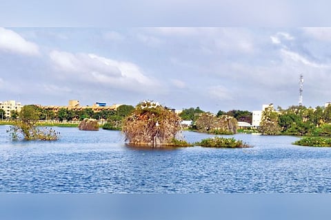 Though large-sized lakes and massive reservoirs are brimming with water overtaking storage levels at