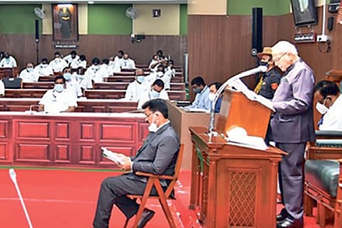 Purohit during his address to the Assembly