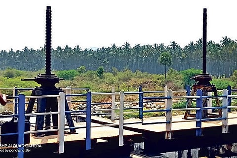 A view of the check dam at Balur near Badrapalli
