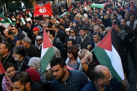 Protest march in Tunisian capital amid tight security measures