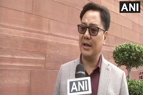 Sports minister Kiren Rijiju. Image Courtesy: ANI