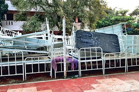 Cots, beds from COVID centres dumped in open, residents irked