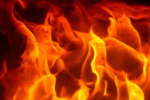 Fire at 'Harley Davidson' agency office Delhi