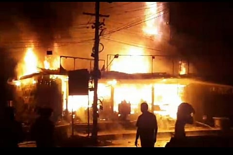 Goods worth lakhs gutted in midnight fire at shop in Medavakkam