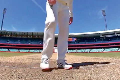 A video grab shows Smith scruffing up Pant?s guard