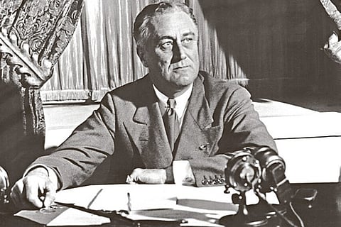Former US President Franklin D Roosevelt