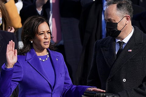 'Ready to serve': Kamala Harris after taking oath as America's first woman Vice President