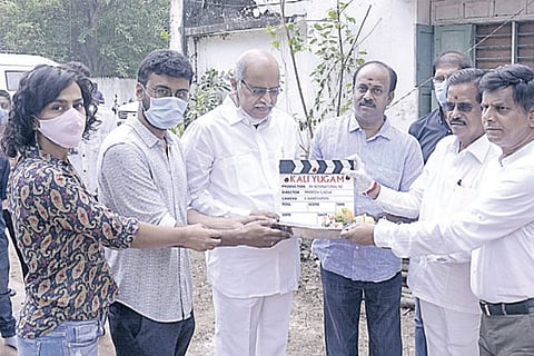 Shraddha (extreme left) during the shoot launch