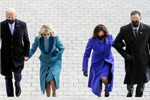Source: Reuters; The Bidens and Harris' at the swearing-in