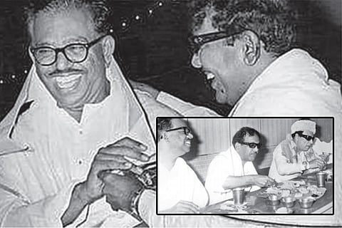 Nedunchezhiyan with Karunanidhi and MGR