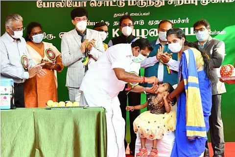 CM Edappadi K Palaniswami Rolls Out Polio Vaccine Drive