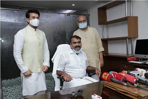 Source: Twitter; L Murugan took charge as the MoS in the Information and Broadcasting